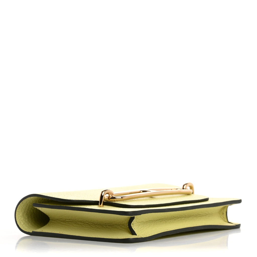 Chevre Mysore Roulis Slim Wallet Jaune Bourgeon