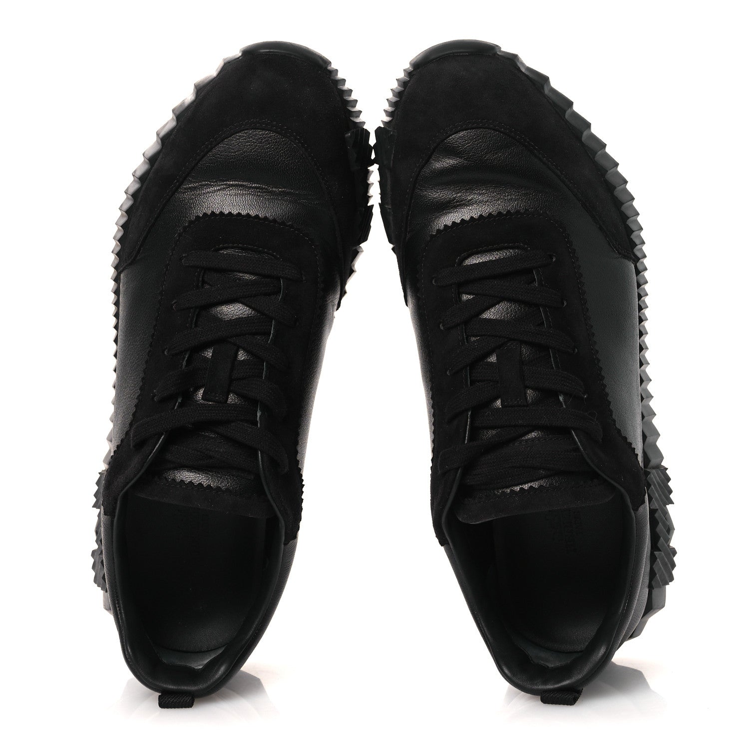 Goatskin Suede Goatskin Mens Bouncing Sneakers 43.5 Black