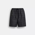 Coach Outlet Signature Swim Trunks In Recycled Polyester