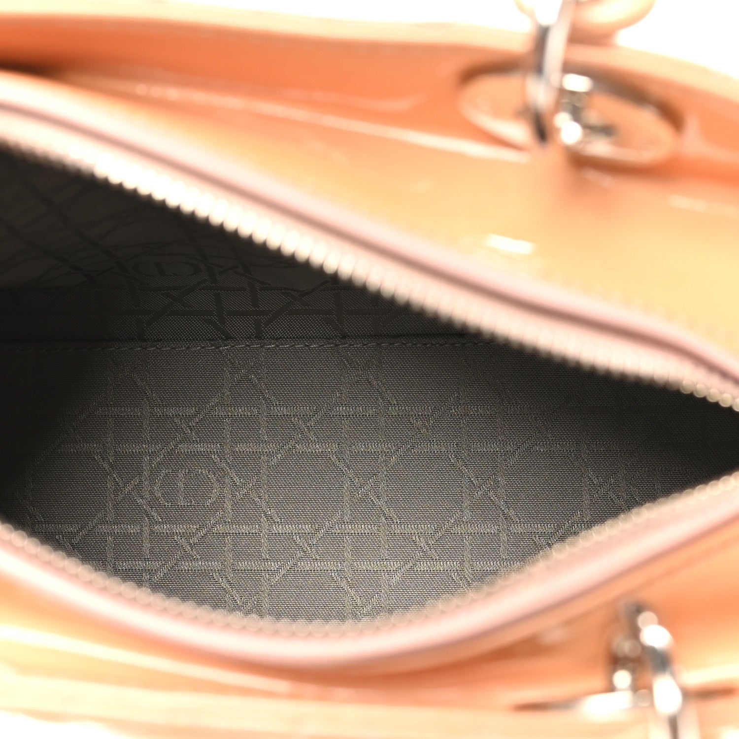 Patent Cannage Medium Lady Dior Rose Clair