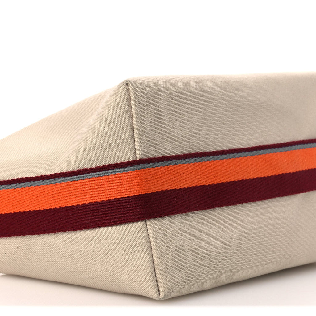 Cotton Canvas H Pavillon Large Bride-A-Brac Pouch Naturel