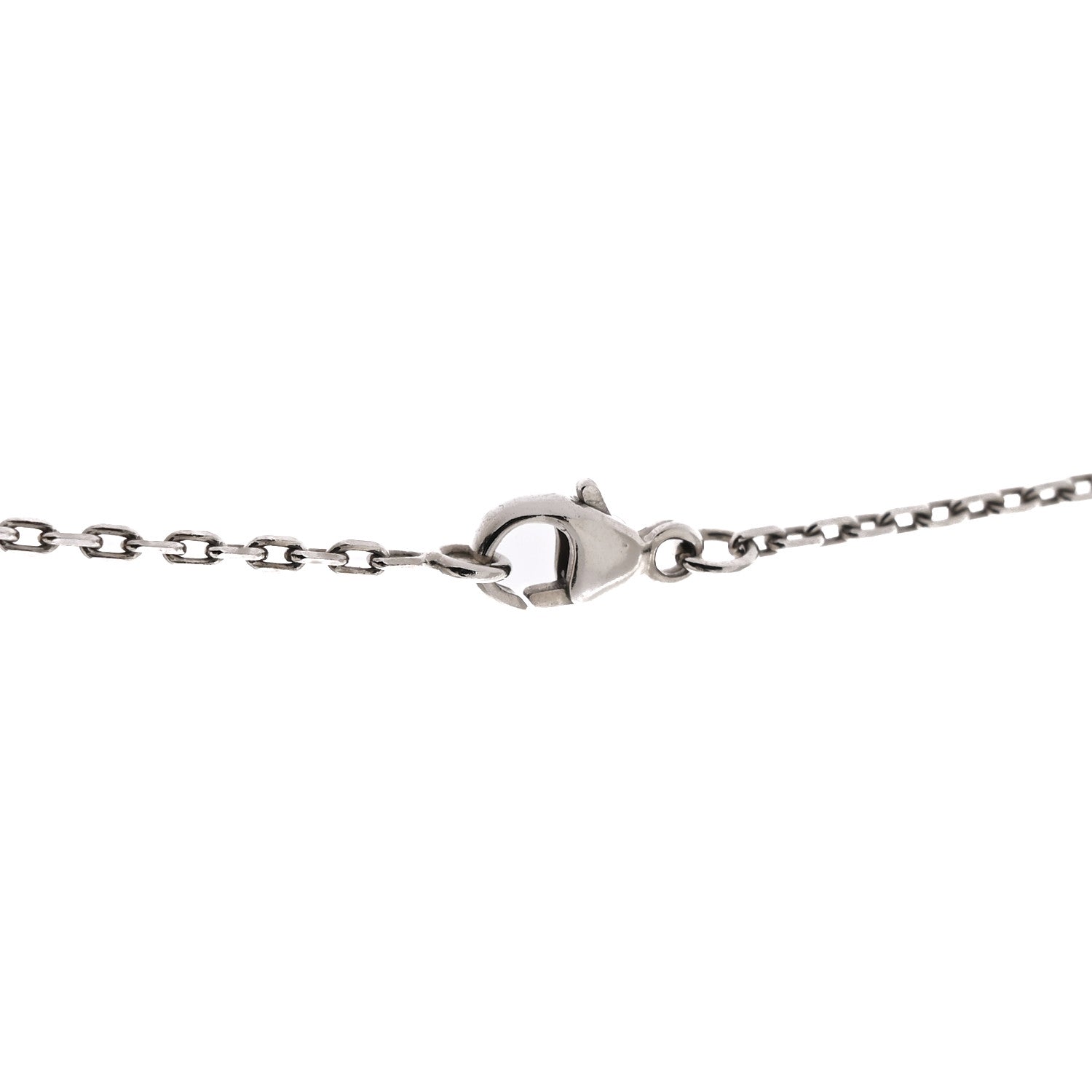Lacquered Palladium Mini Pop H Pendant Necklace Black