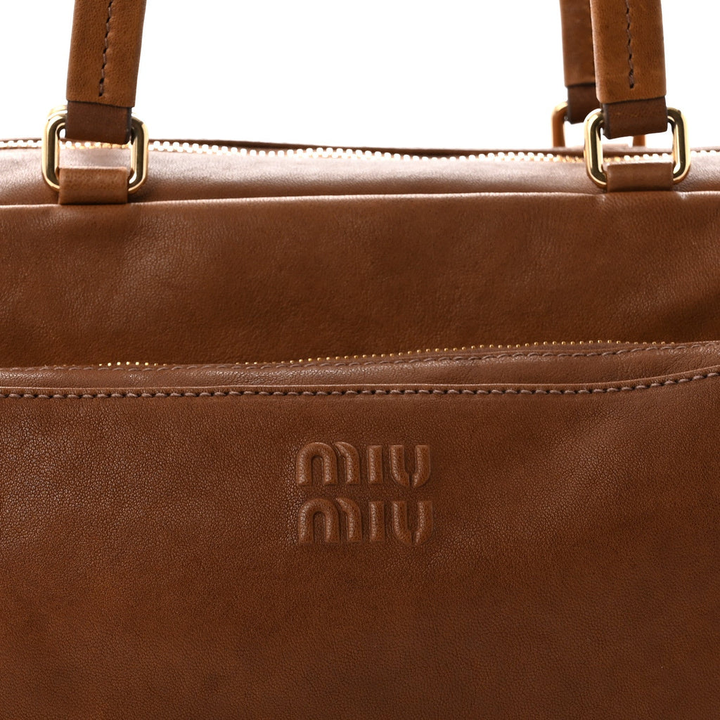 Nappa Aviator Pocket Top Handle Bag Rovere