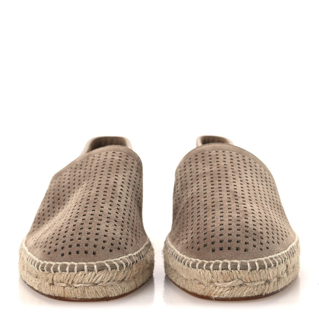 Suede Goatskin Mens Enrique Espadrilles 42 Beige Sable