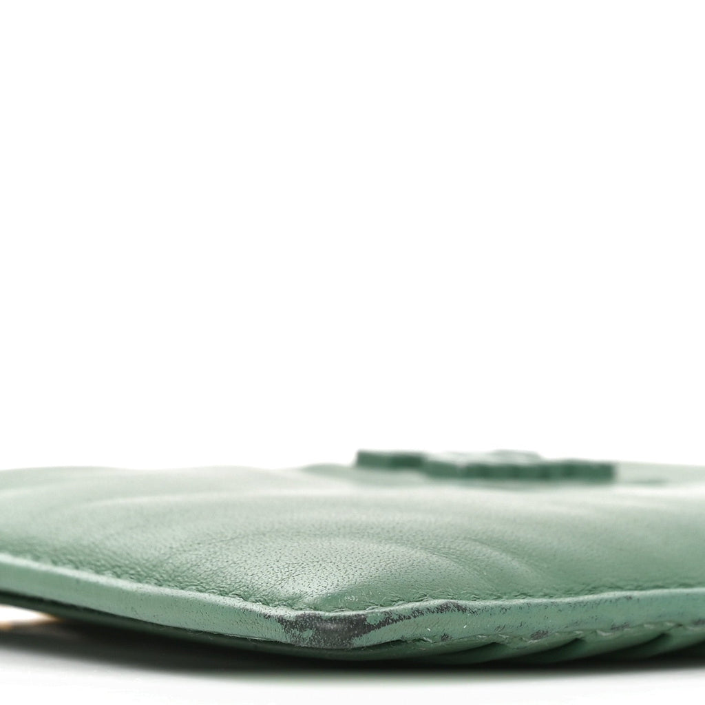 Soft Calf Softy Envelope Zip Card Holder Salvia