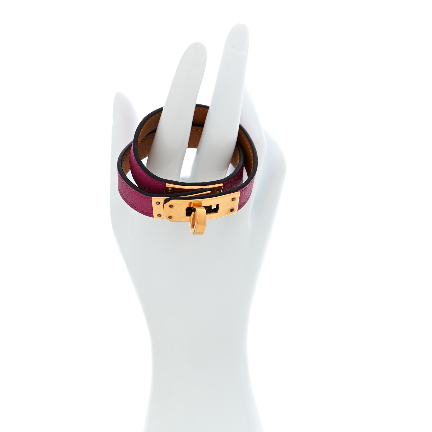 Swift Kelly Double Tour Bracelet T2 Rose Pourpre