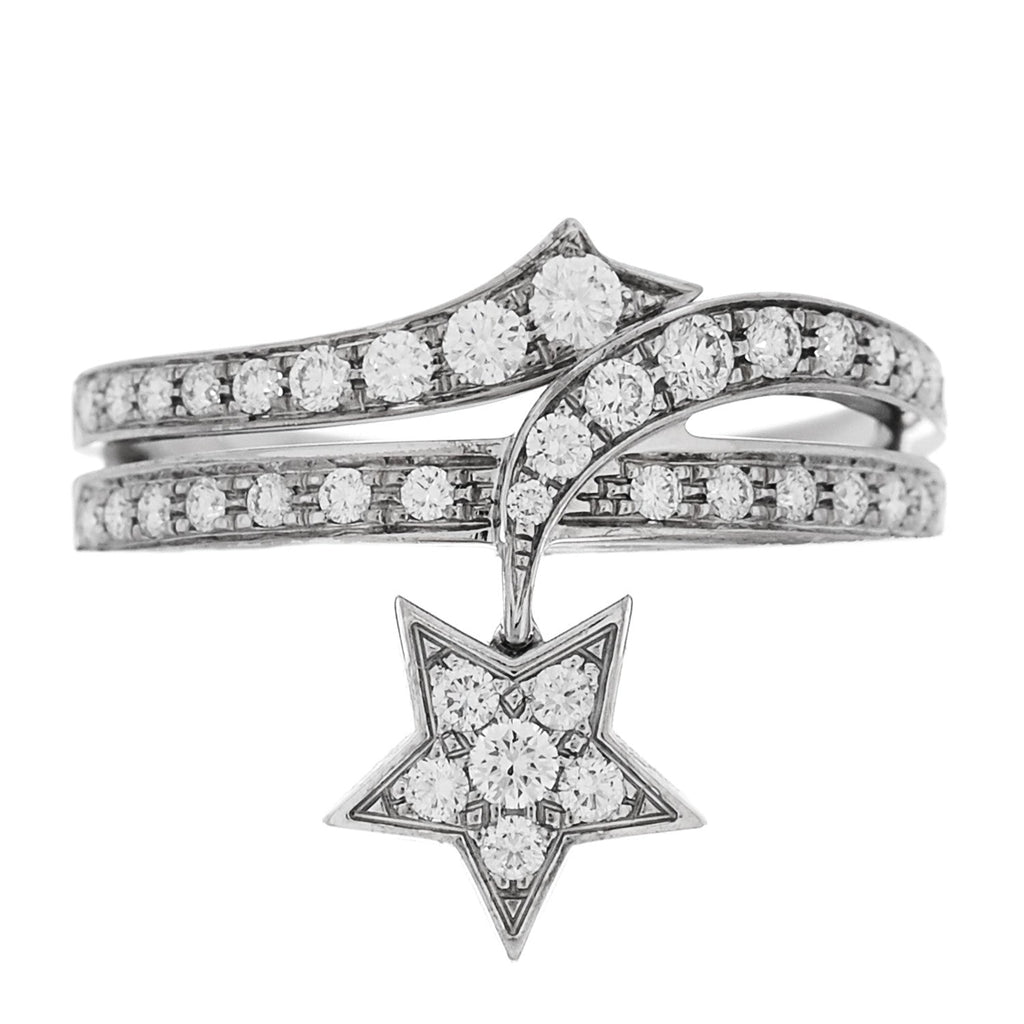 18K White Gold Diamond Étolie Filante Ring 55 7.25