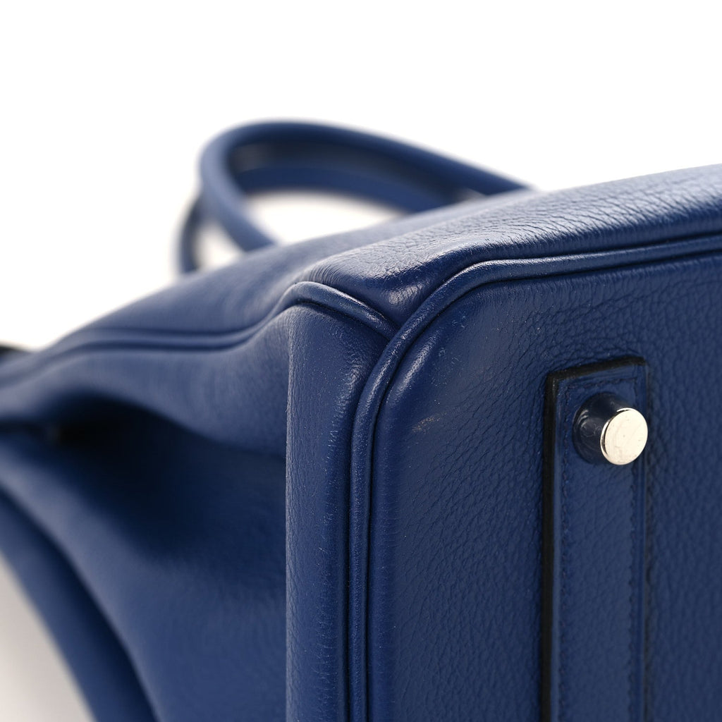 Taurillon Novillo Sea Surf and Fun Birkin 35 Bleu Saphir