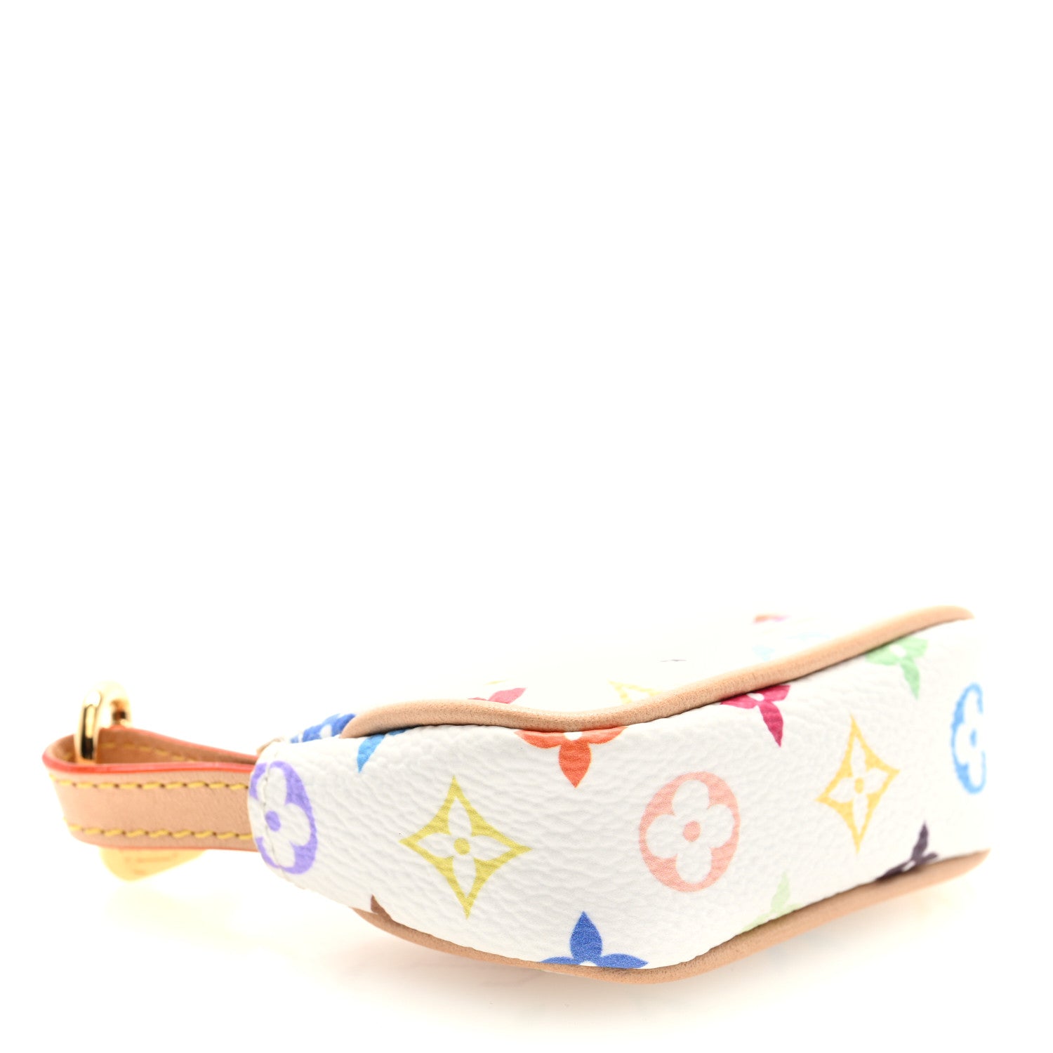 LV x TM Monogram Multicolor Micro Pochette White