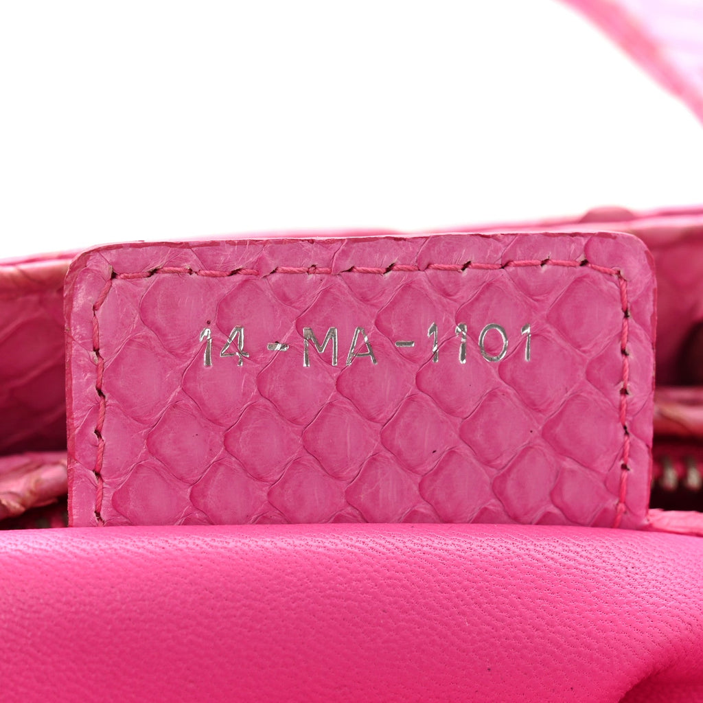 Snakeskin Medium Lady Dior Pink