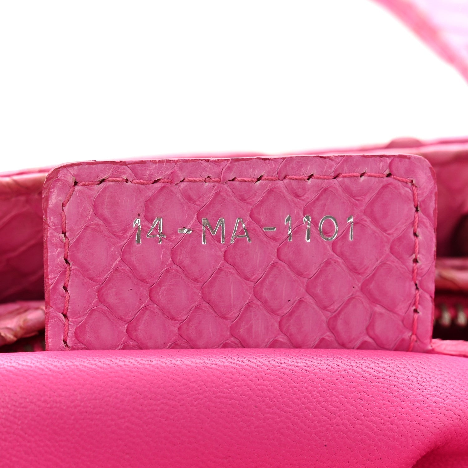 Snakeskin Medium Lady Dior Pink