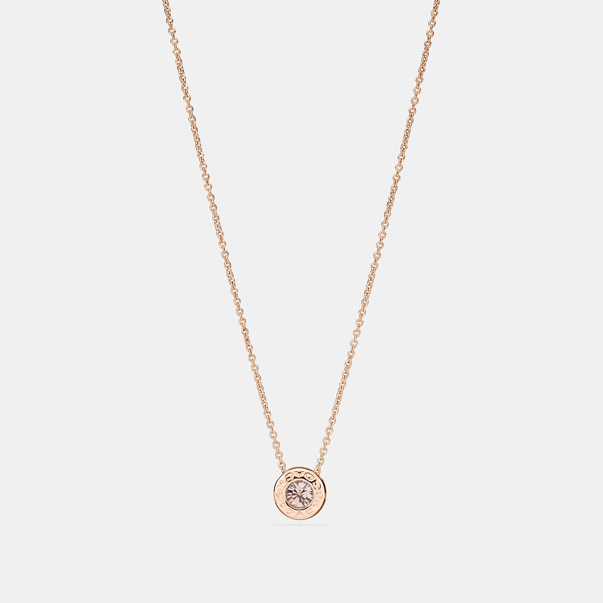 Coach Outlet Open Circle Stone Strand Necklace