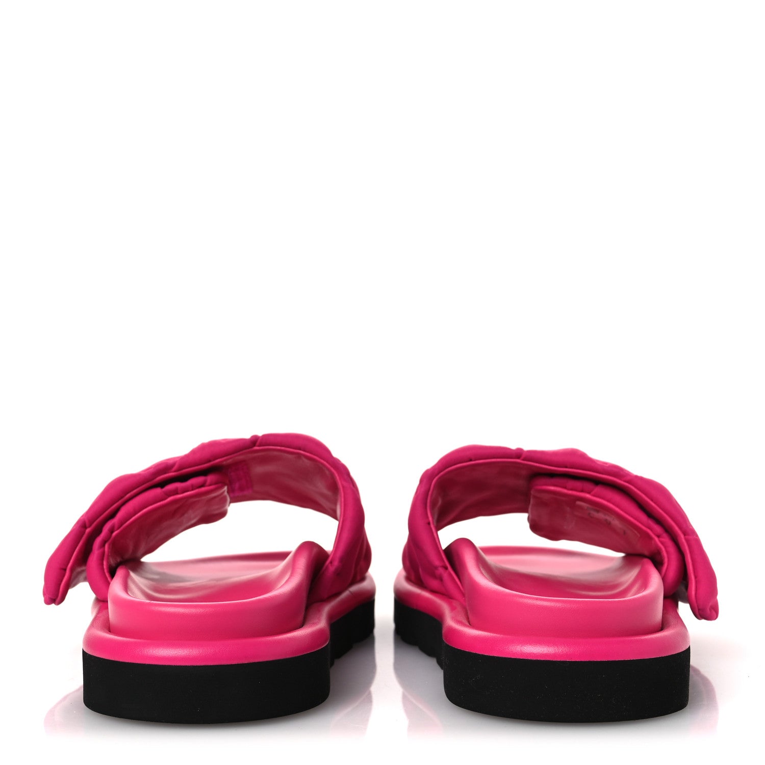 Technical Fabric Embossed Monogram Pool Pillow Comfort Mules 37 Fuchsia