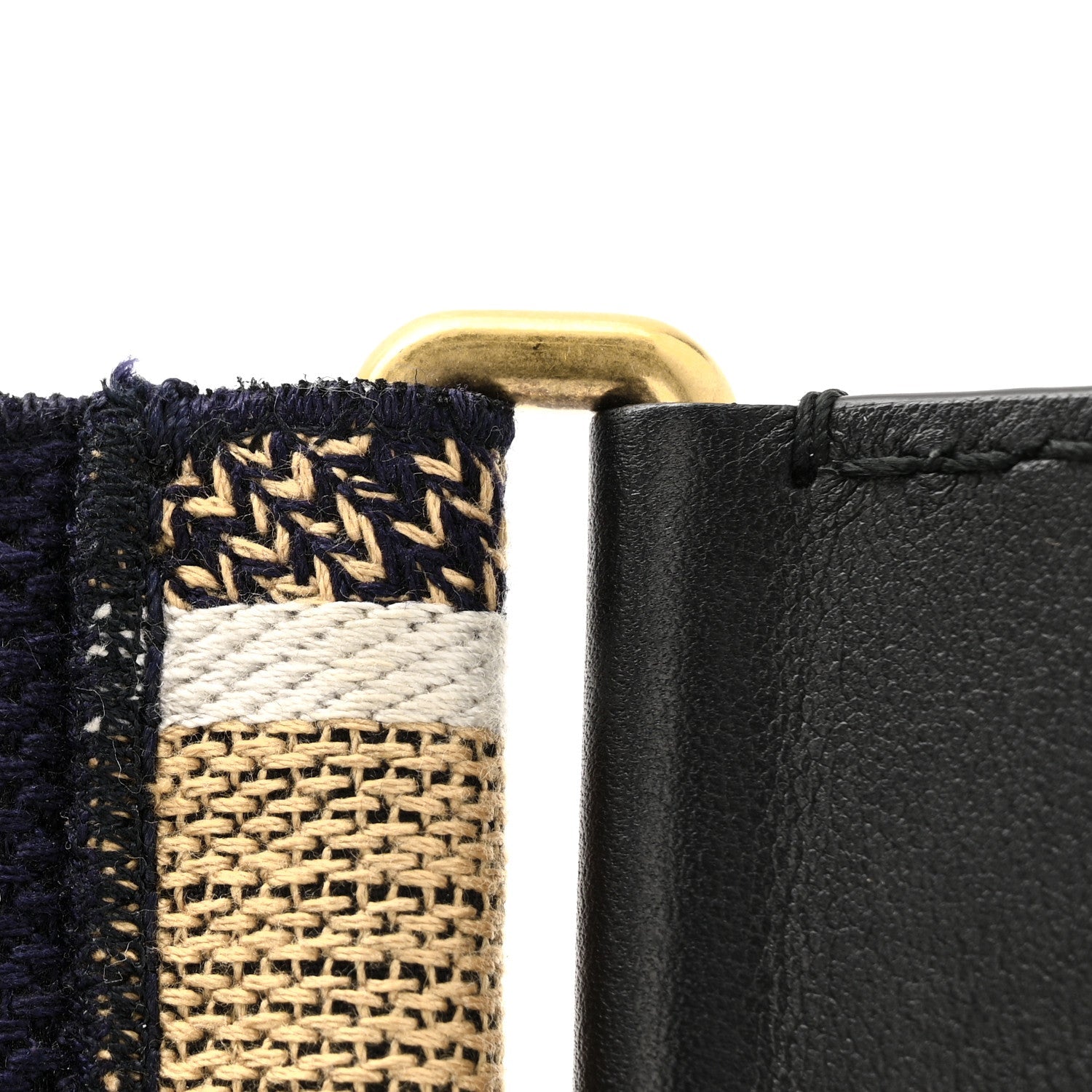 Canvas Embroidered Shoulder Strap Chocolate Multicolor