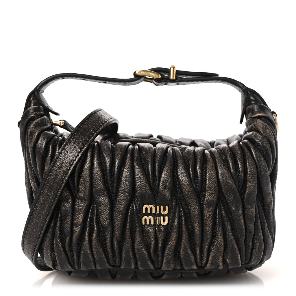 Nappa Matelasse Pouch Sand Coffee