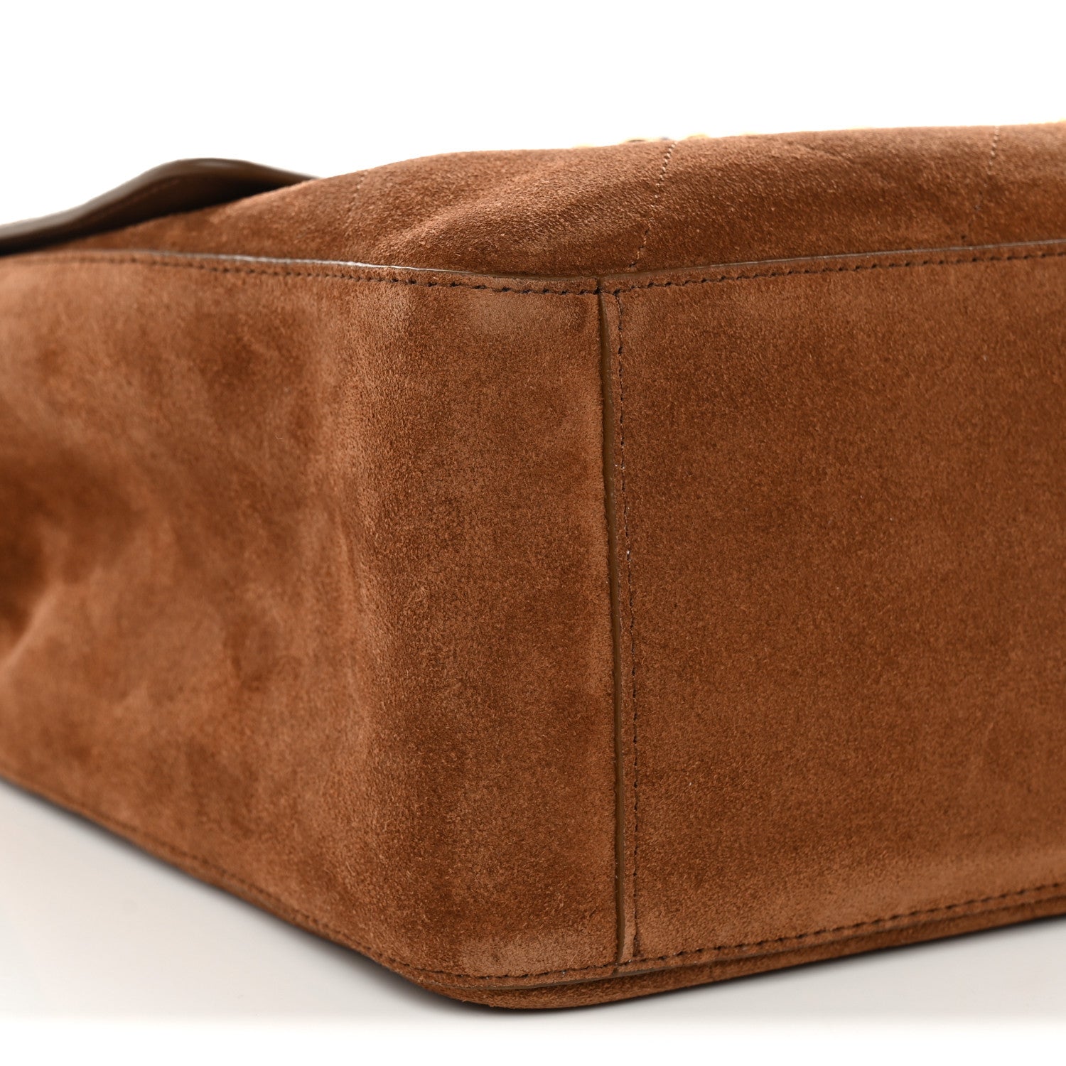 Suede Calfskin Souplissimo Maxi Flap Camel