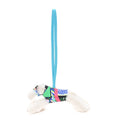 Milo Lambskin Shearling Silk Budy Charm Aloha Blue Hydra Vert Comics