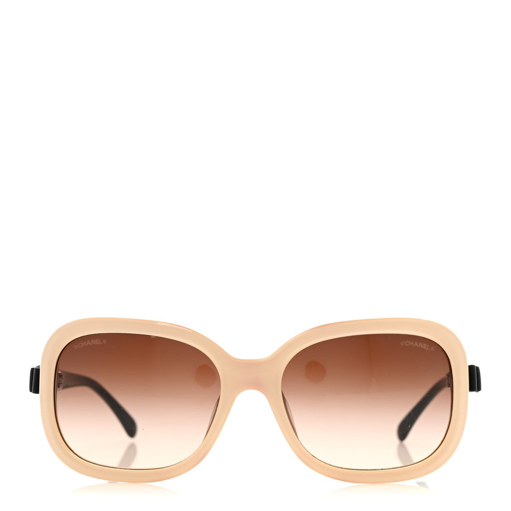 Acetate CC Bow Sunglasses 5280-Q Beige Black