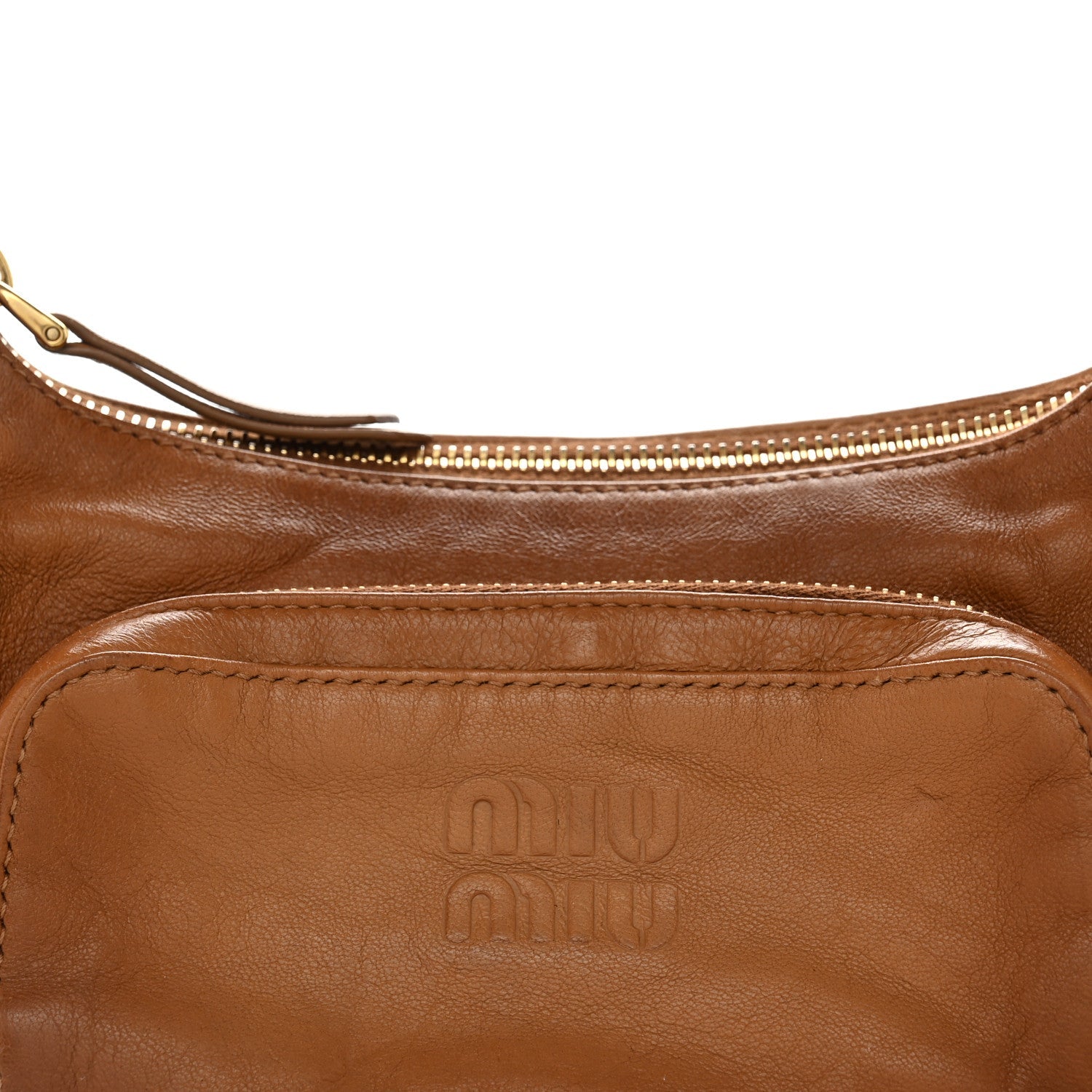 Nappa Multi Pocket Hobo Caramel