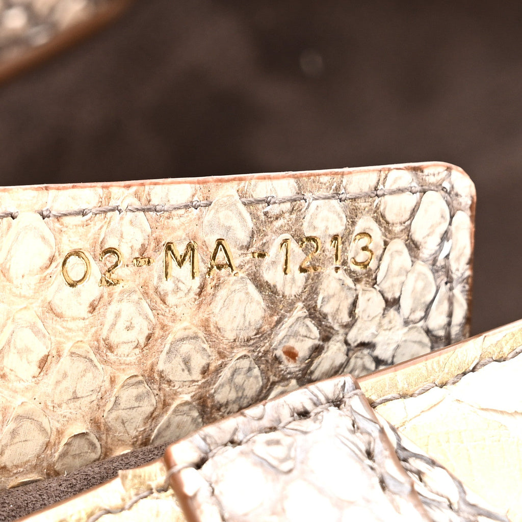 Metallic Snakeskin Saddle Bag Gold Multicolor