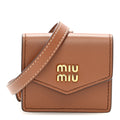 Nappa Flap Pouch Bag Charm Cognac Orange