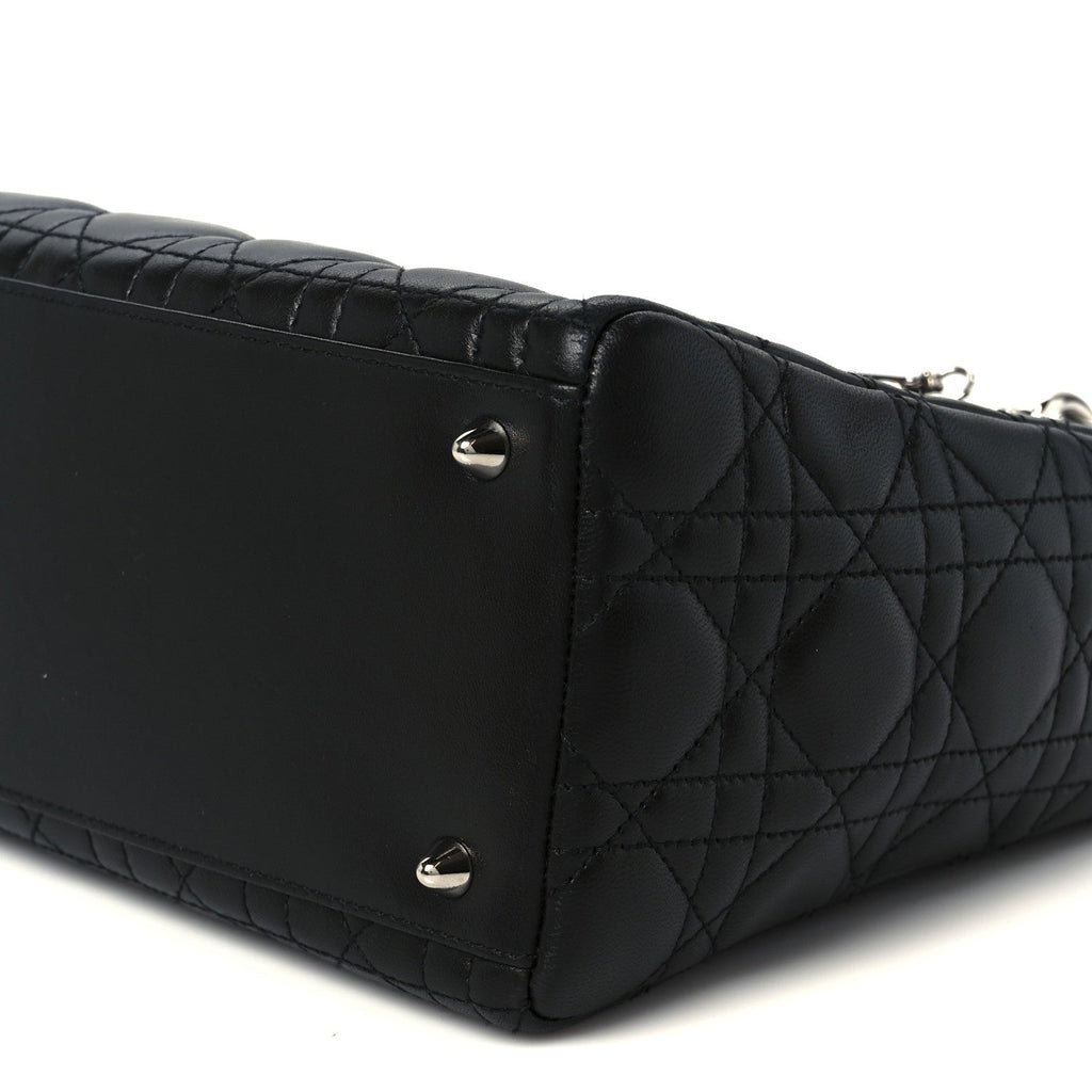 Lambskin Cannage Medium Lady Dior Black