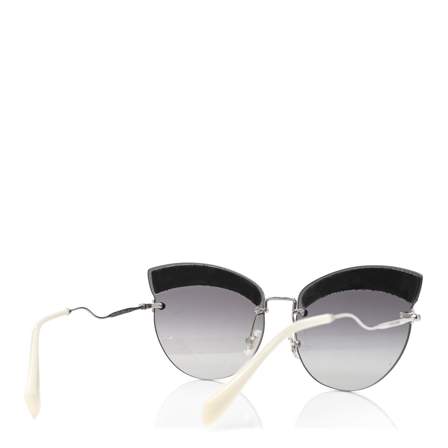 Acetate Glitter Cat Eye Sunglasses SMU58T Black