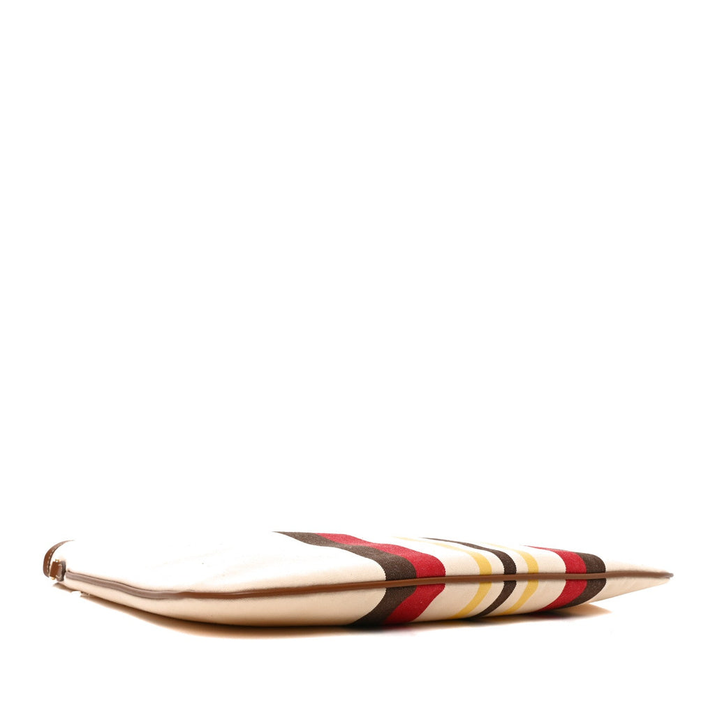 Canvas Calfskin Striped Ivy Beige Naturale Moro