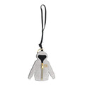 Calfskin Hoodie Trick Bag Charm Grigio