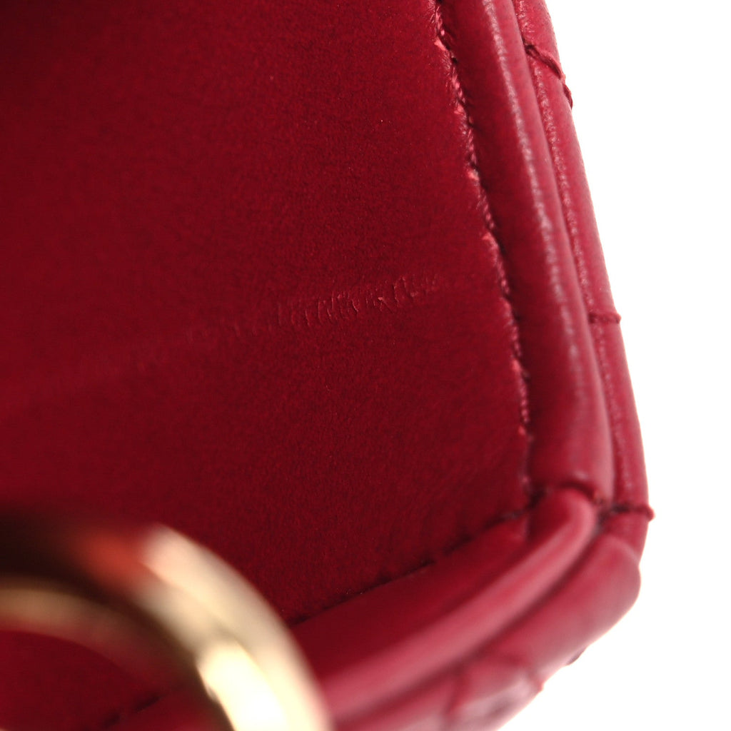 Lambskin Cannage Small My ABCDior Lady Dior Red