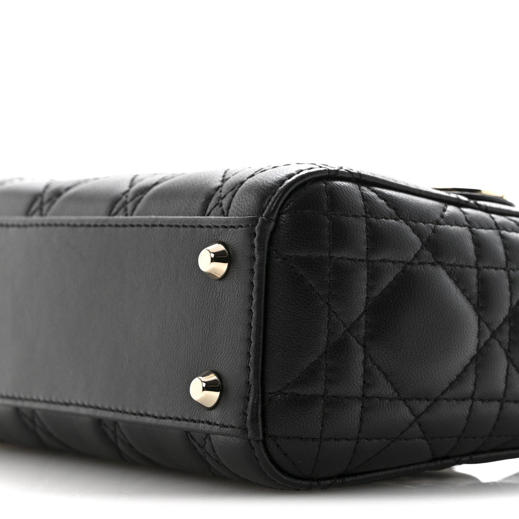 Lambskin Cannage Mini Lady Dior Black