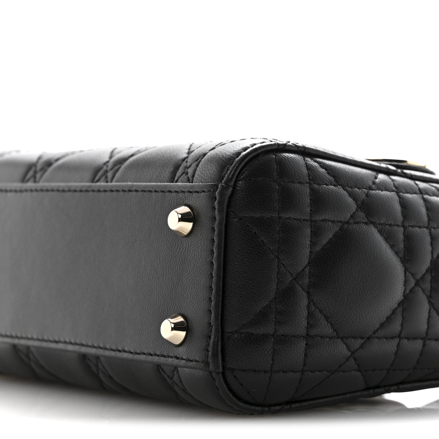 Lambskin Cannage Mini Lady Dior Black