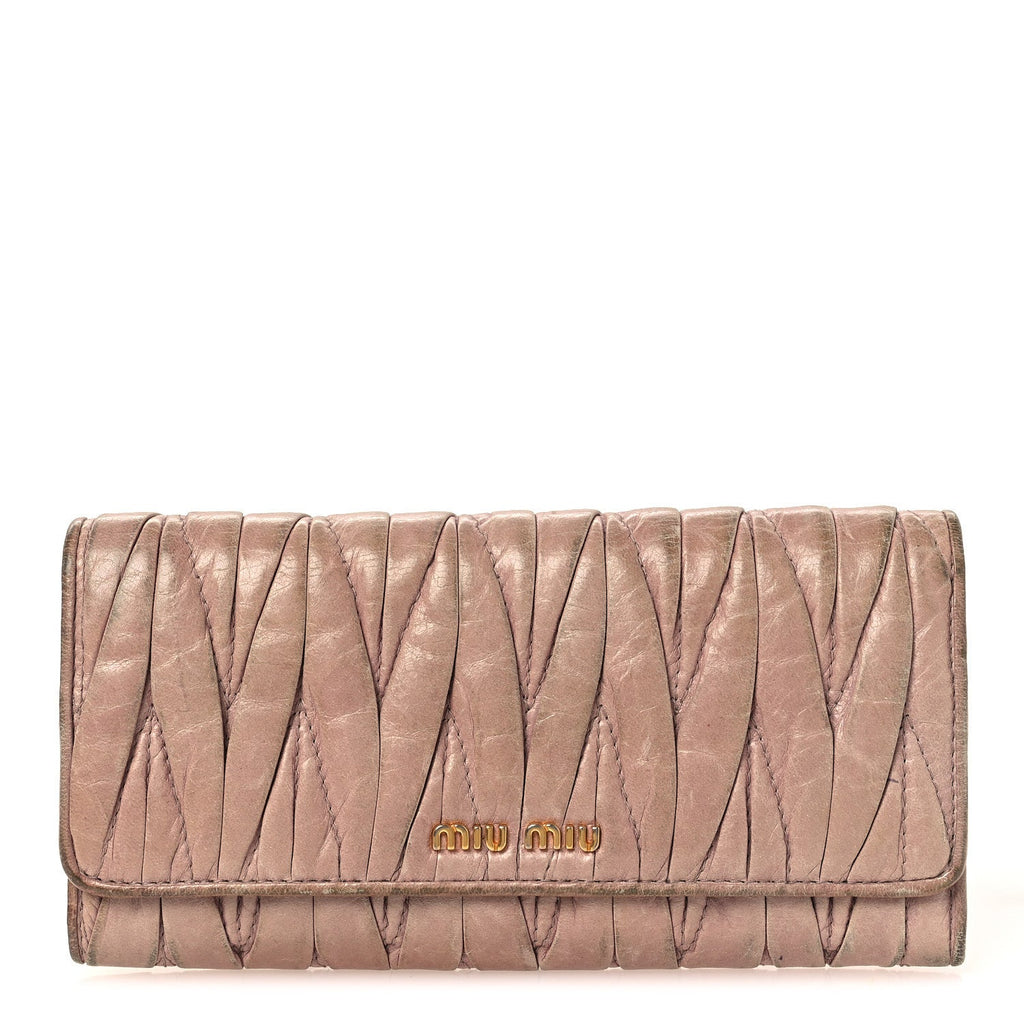 Nappa Lux Matelasse Flap Wallet Mughetto