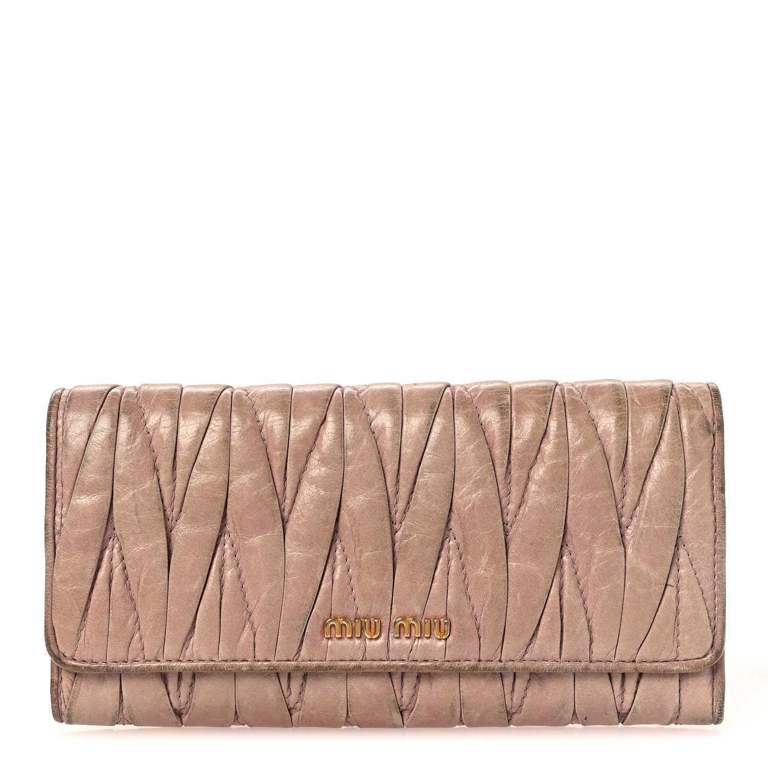 Nappa Lux Matelasse Flap Wallet Mughetto