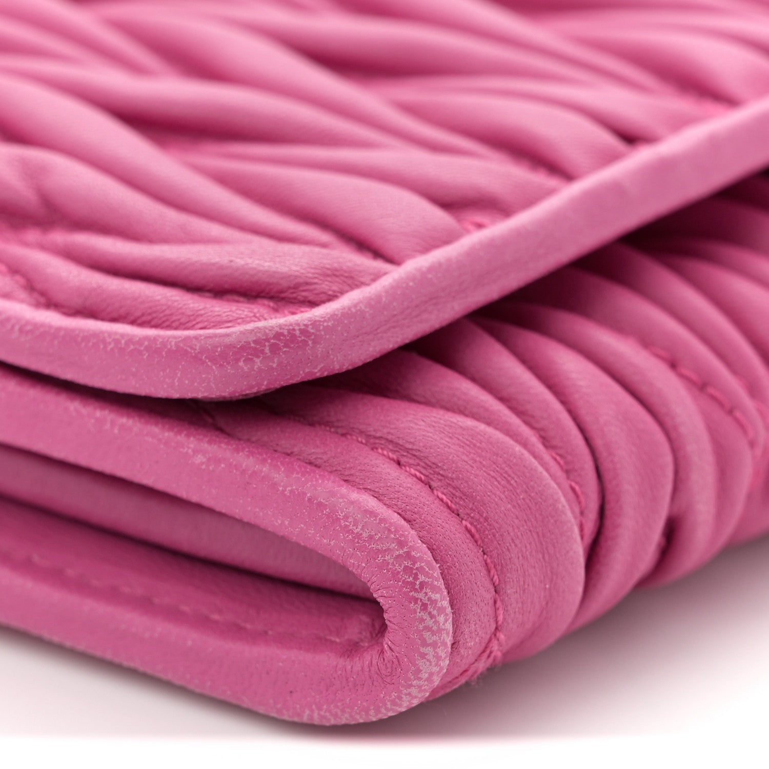 Nappa Matelasse Wallet On Chain Fuxia