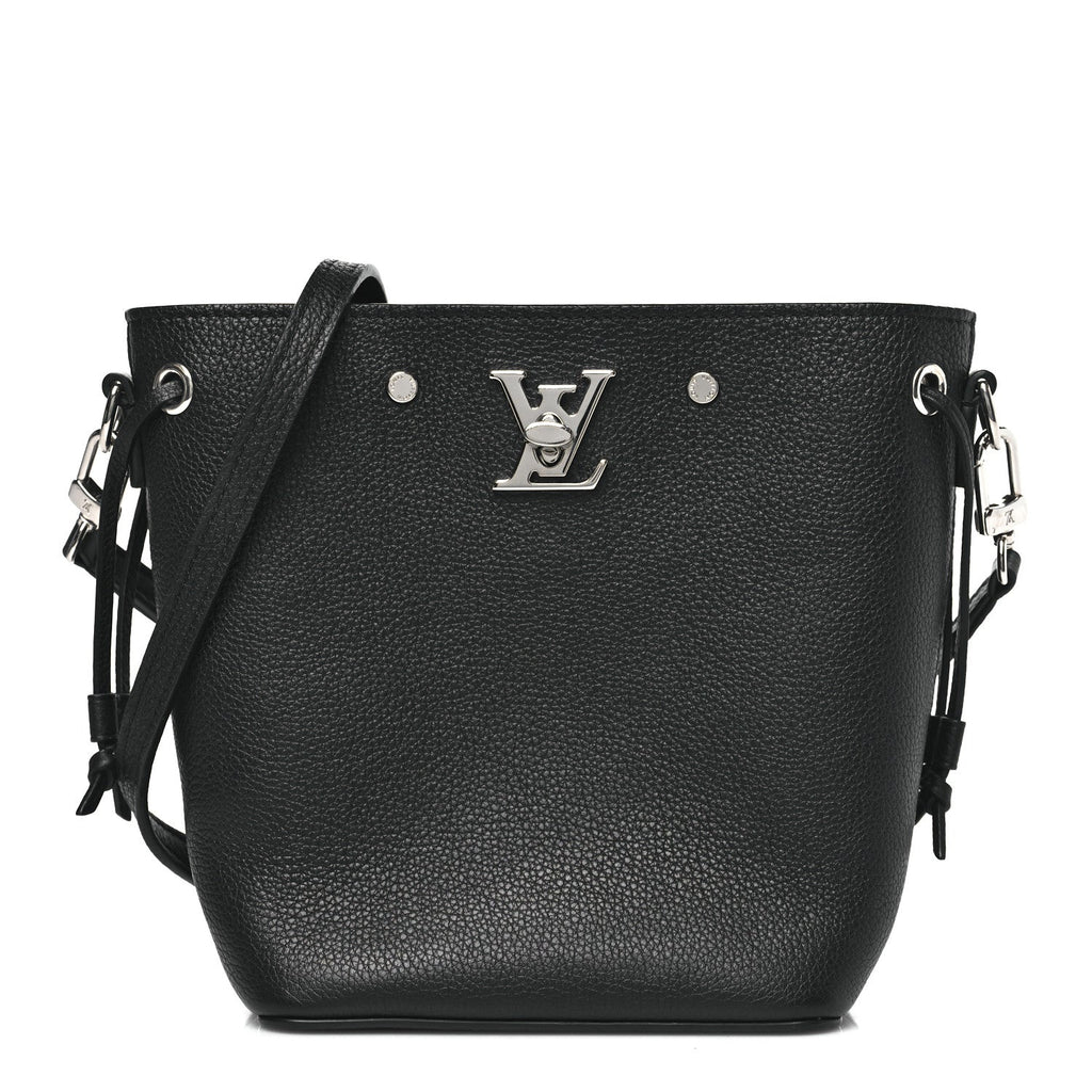 Calfskin Nano Lockme Bucket Black