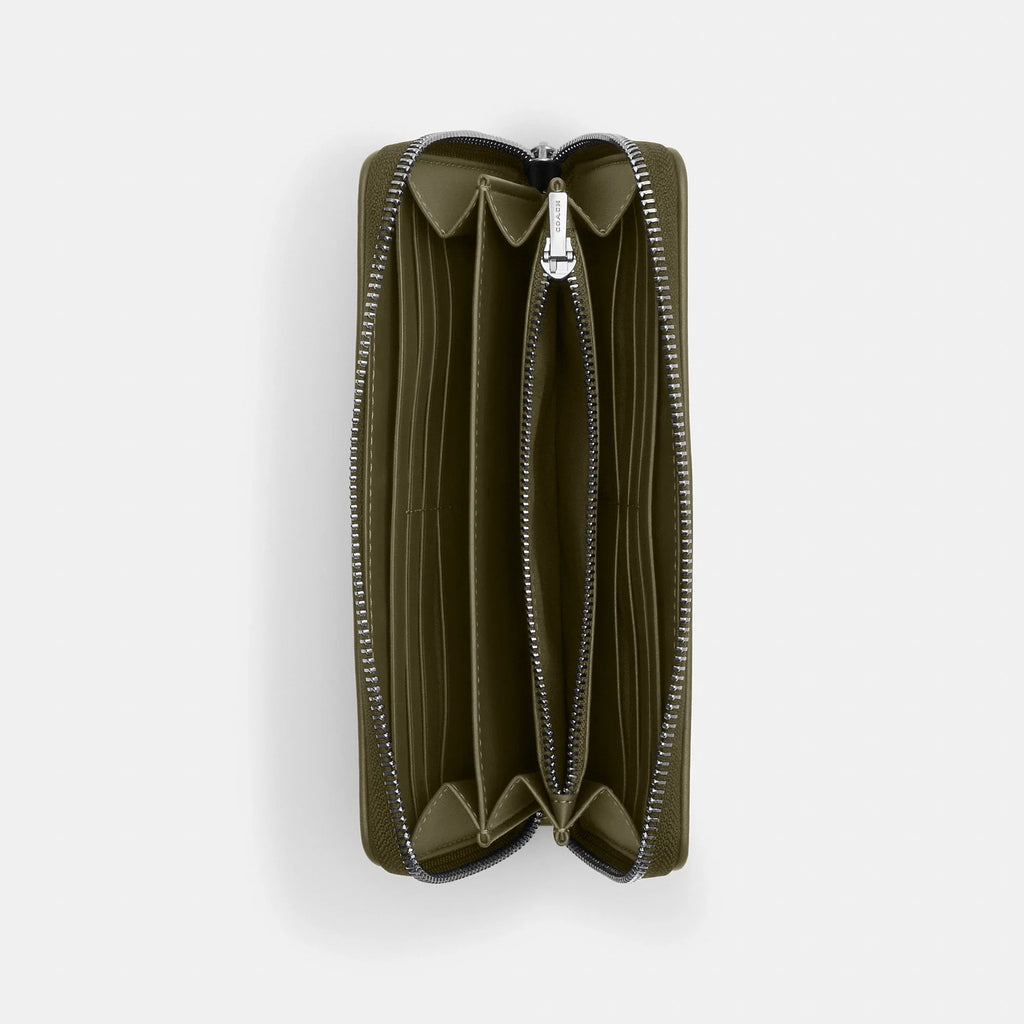 Coach Outlet Long Zip Around Wallet In Signature Jacquard