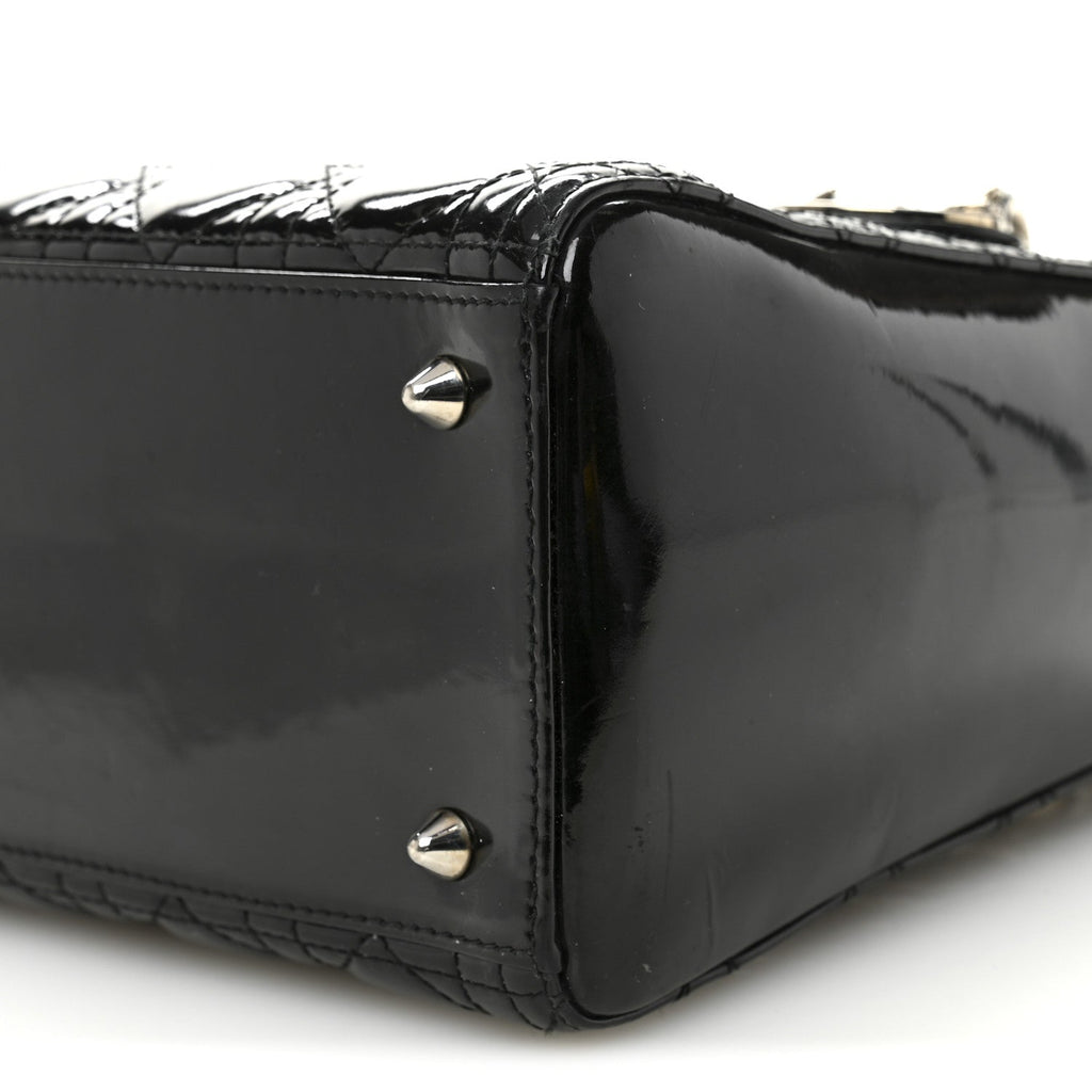 Patent Cannage Medium Lady Dior Black