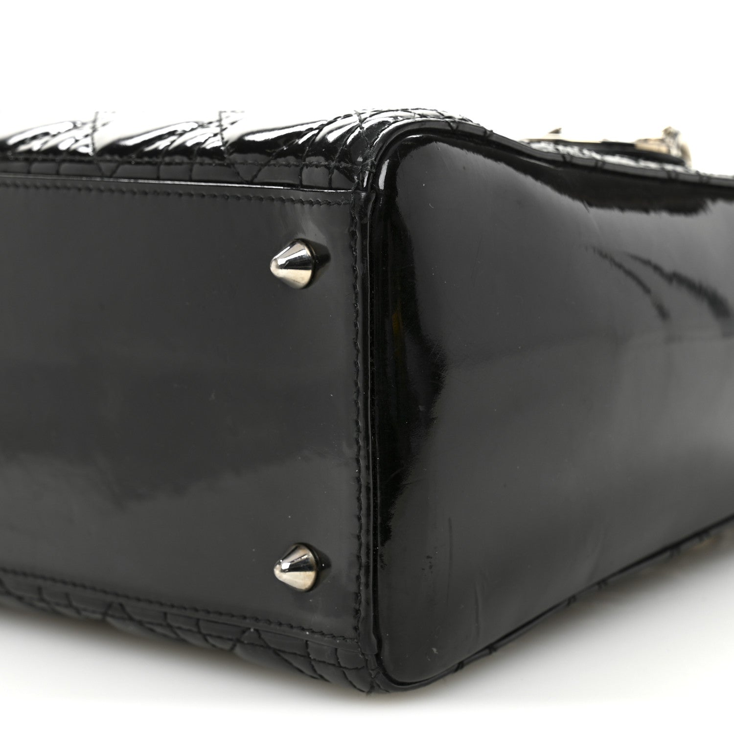 Patent Cannage Medium Lady Dior Black