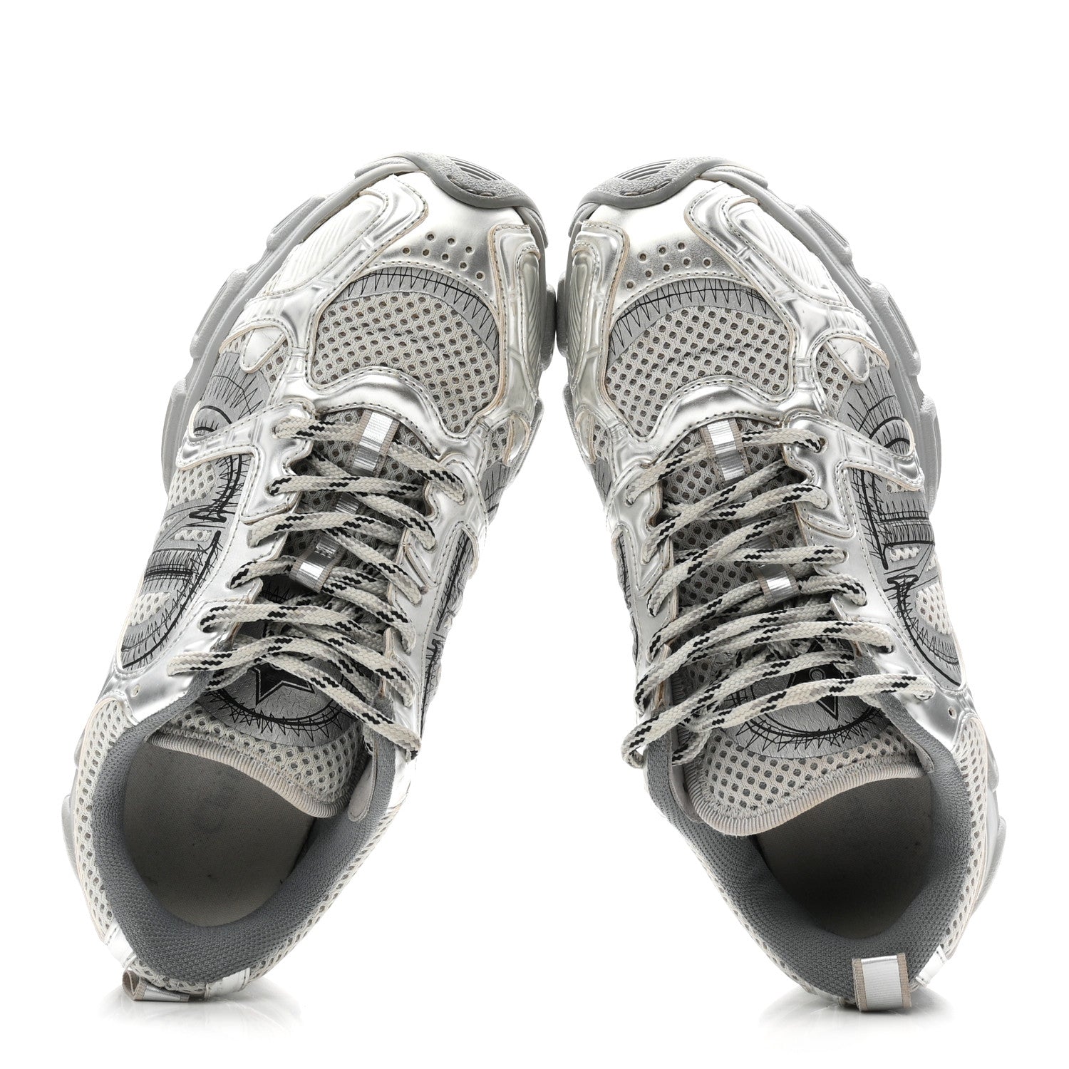 Technical Mesh Dior Chrono Sneakers 36 Silver
