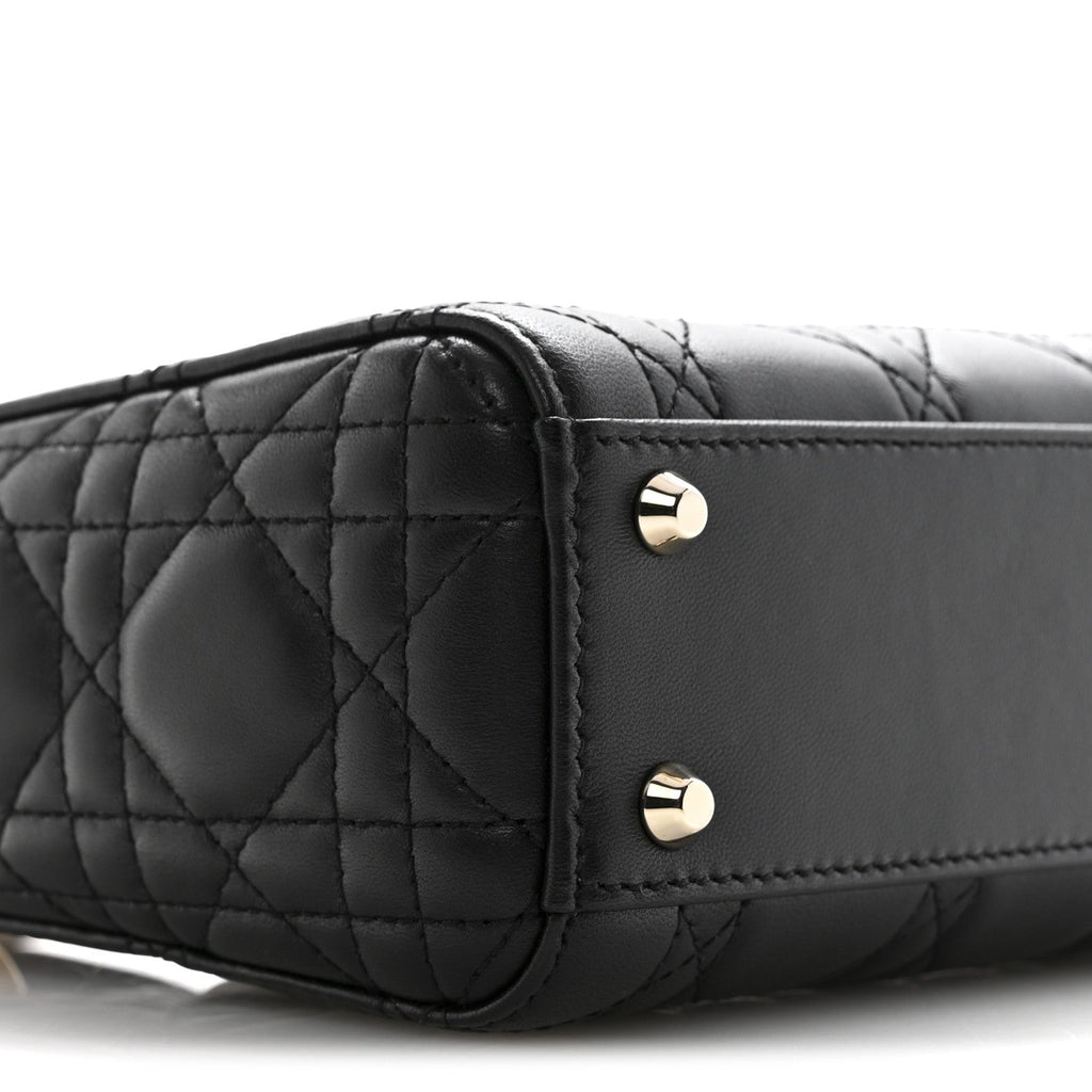 Lambskin Cannage Mini Lady Dior Black