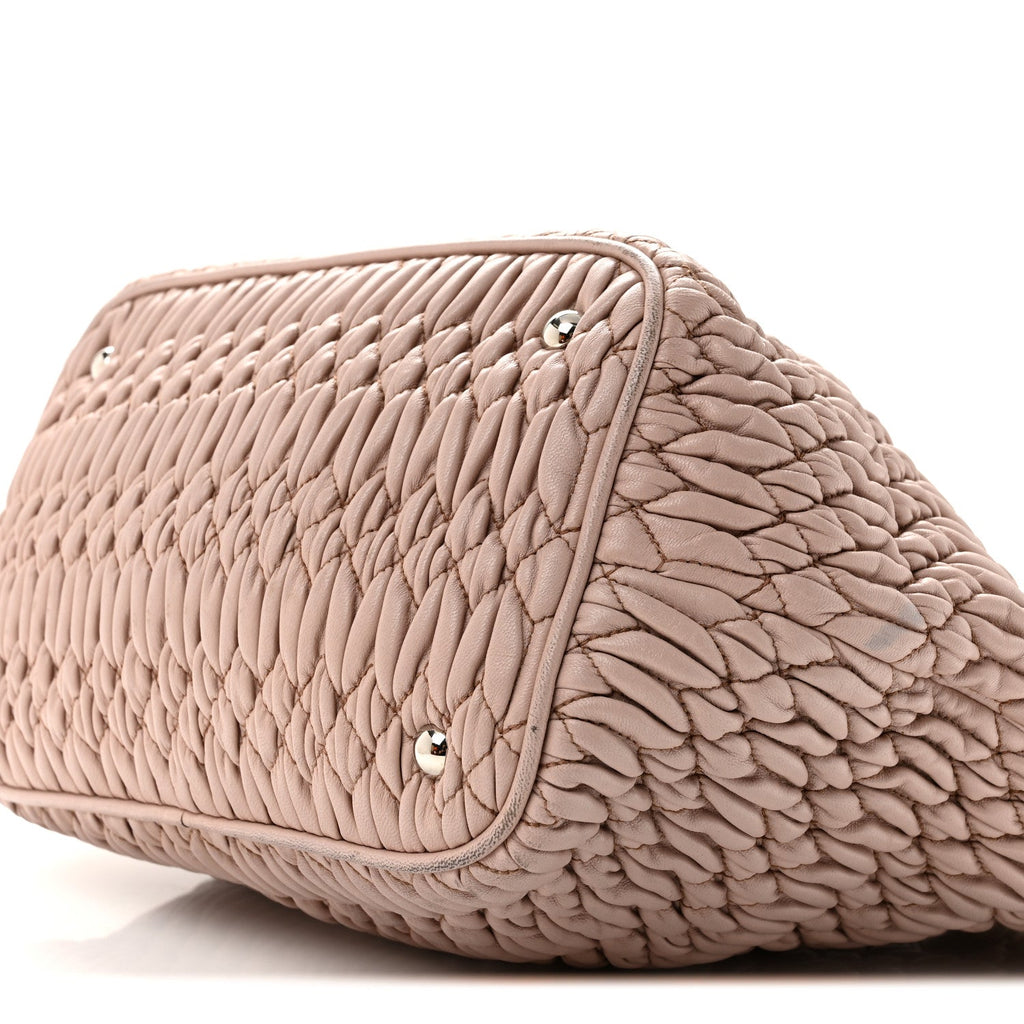 Nappa Matelasse Swarovski Crystal Tote Cammeo
