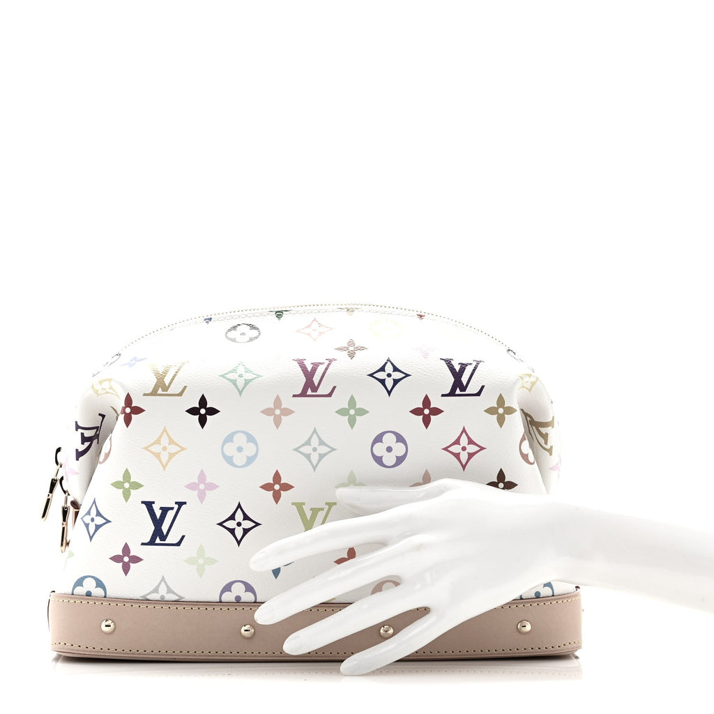 LV x TM Monogram Multicolor Cosmetic Pouch GM White