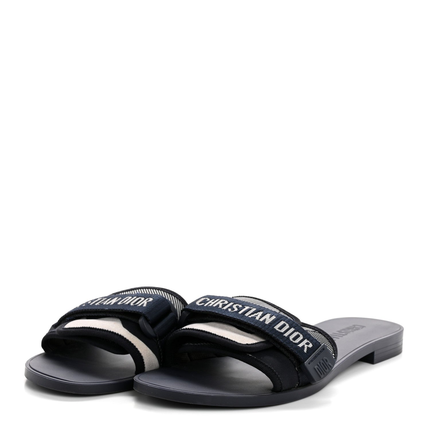 Technical Stretch Fabric Camouflage Dio(r)evolution Slide Sandals 41 Deep Blue