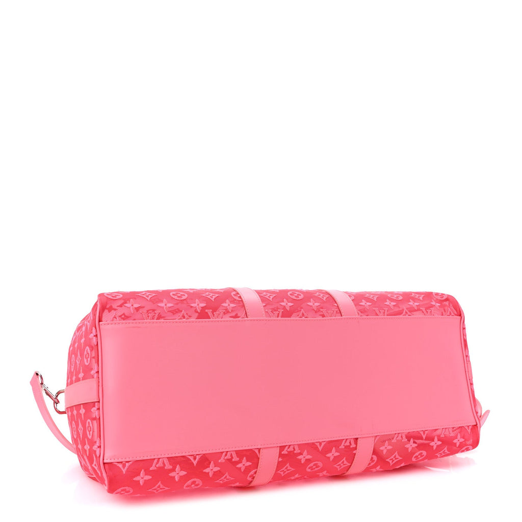 Monogram Fluo See Through Keepall Bandouliere 50 Rose
