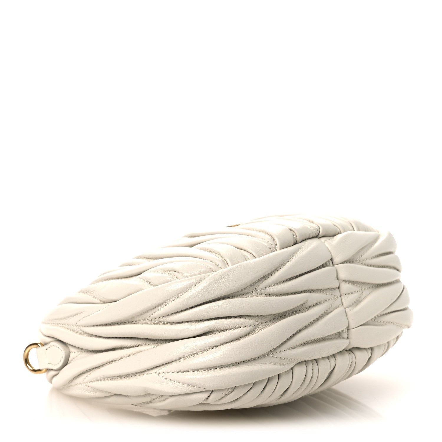 Nappa Matelasse Small Wander Hobo White