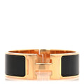 Enamel Wide Clic Clac H Bracelet GM Black