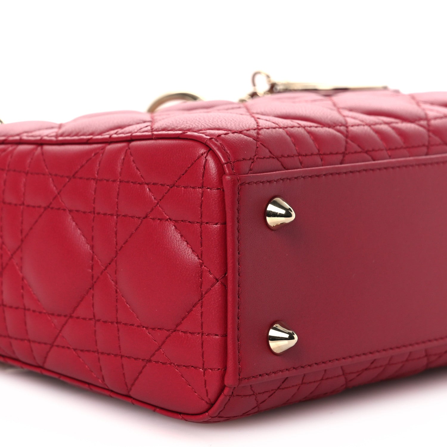 Lambskin Cannage Small My ABCDior Lady Dior Red