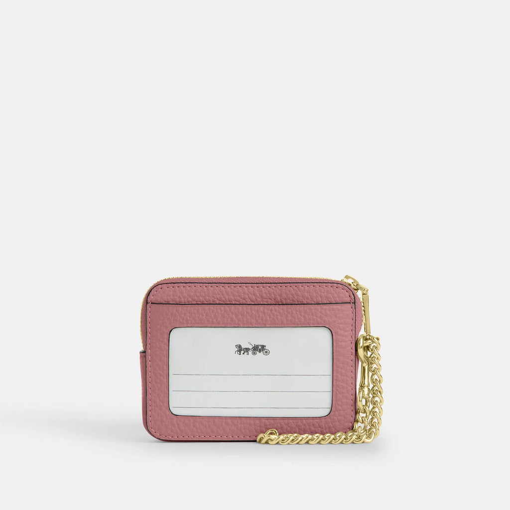 Coach Outlet Zip Card Case In Signature Leather