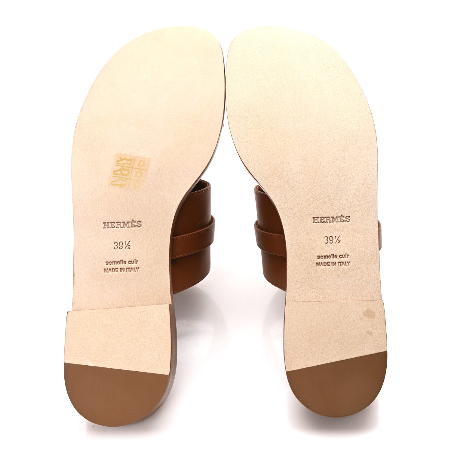 Calfskin Nina Sandals 39.5 Gold